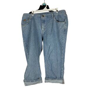 Riders Women's Blue Denim Capri Jeans Size18W